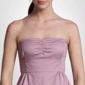 J Crew Tiered Strapless Black Dress